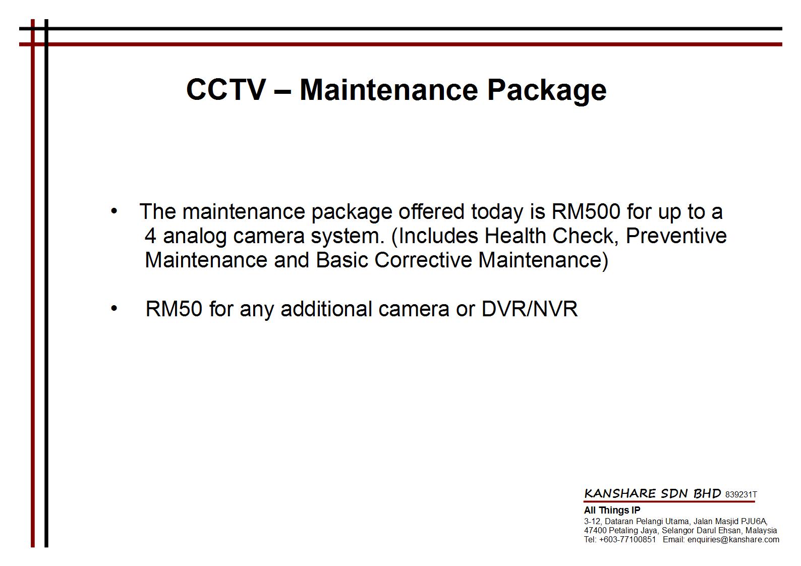 CCTV Maintenance