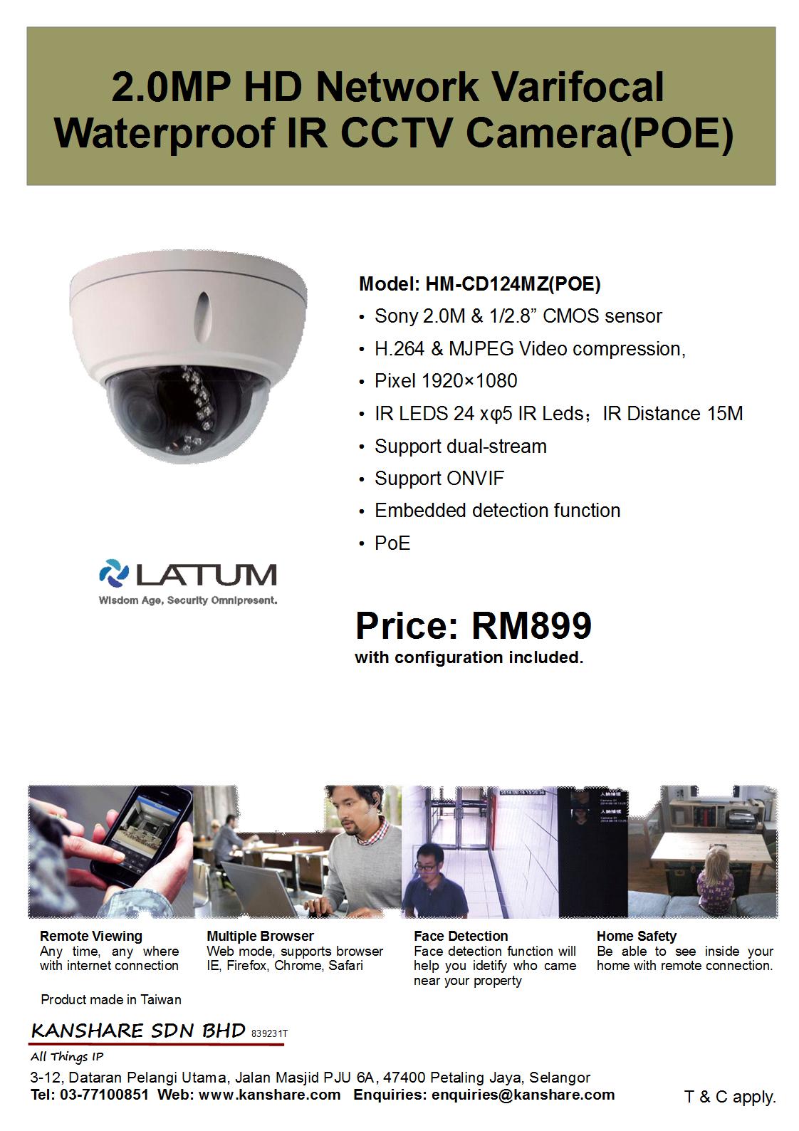 Hanmin_2.0MP Varifocal Dome Poe
