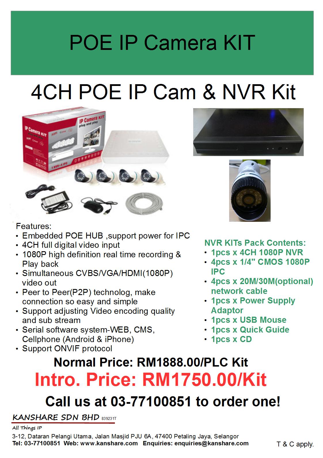 4 CH POE IP & NVR Kit_UV 010616