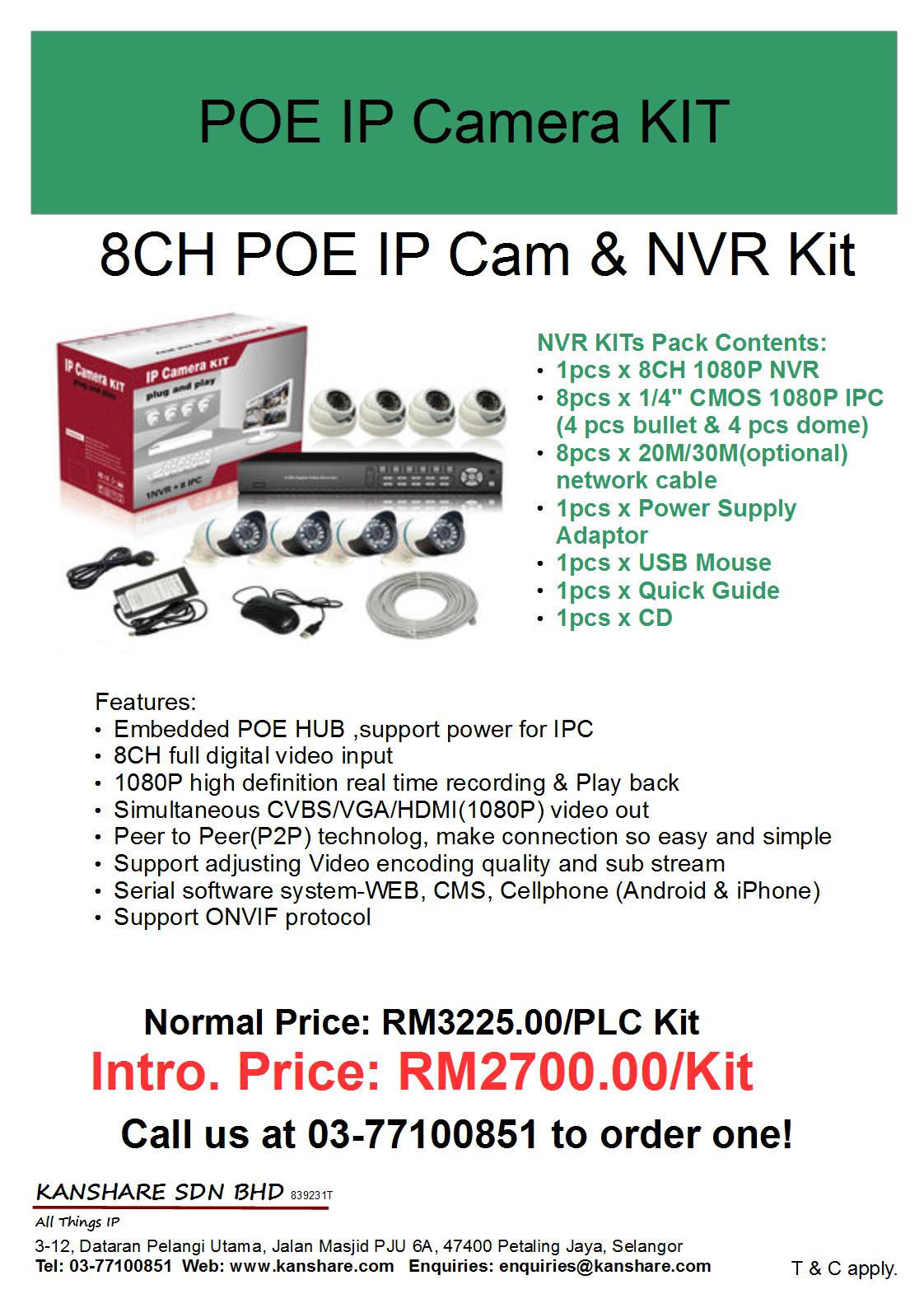 8 CH POE IP & NVR Kit_UV 010616